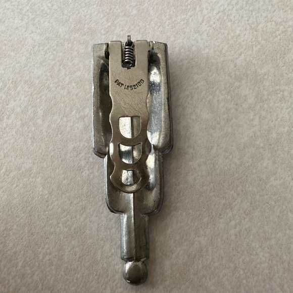 Antique Art Deco silver glass paste rhinestones dress scarf clip pin brooch - Picture 6 of 7